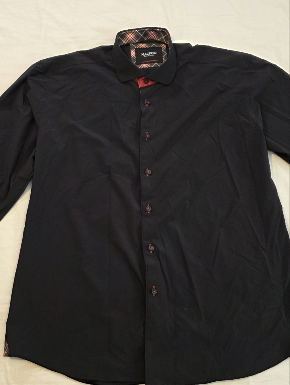 Maceoo Black Button-Up Mens 2XL